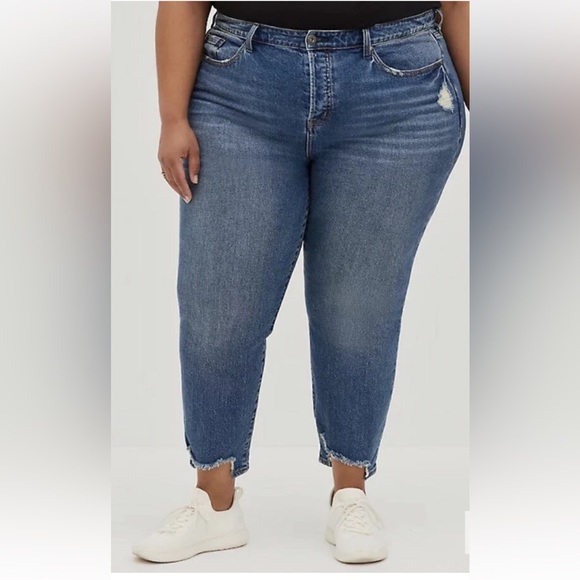 Torrid Straight Classic Denim High-Rise Jeans Size 30R Ankle Medium Wash Stretch - Picture 1 of 12